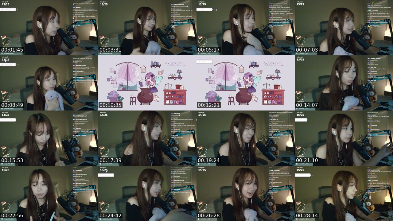 Contact-sheet preview of fairywink's Twitch recording