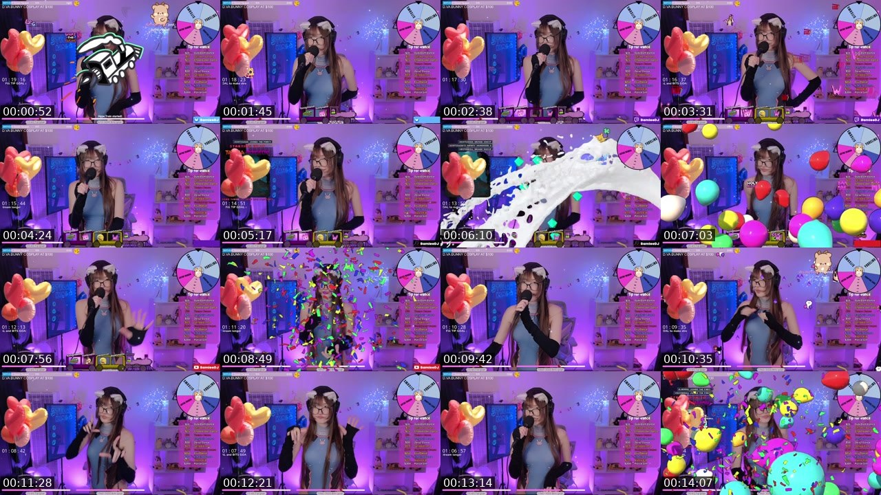Contact-sheet preview of BamleeDJ's Twitch recording