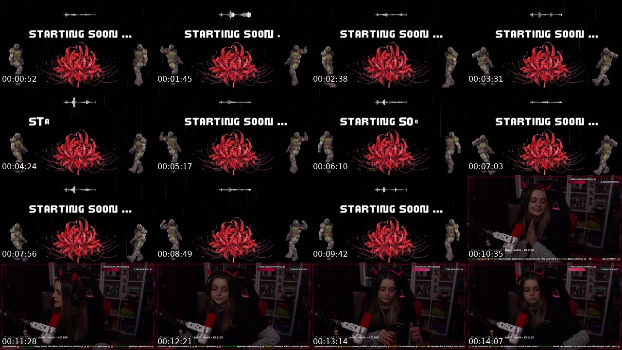 Contact-sheet preview of Mullersie's Twitch recording