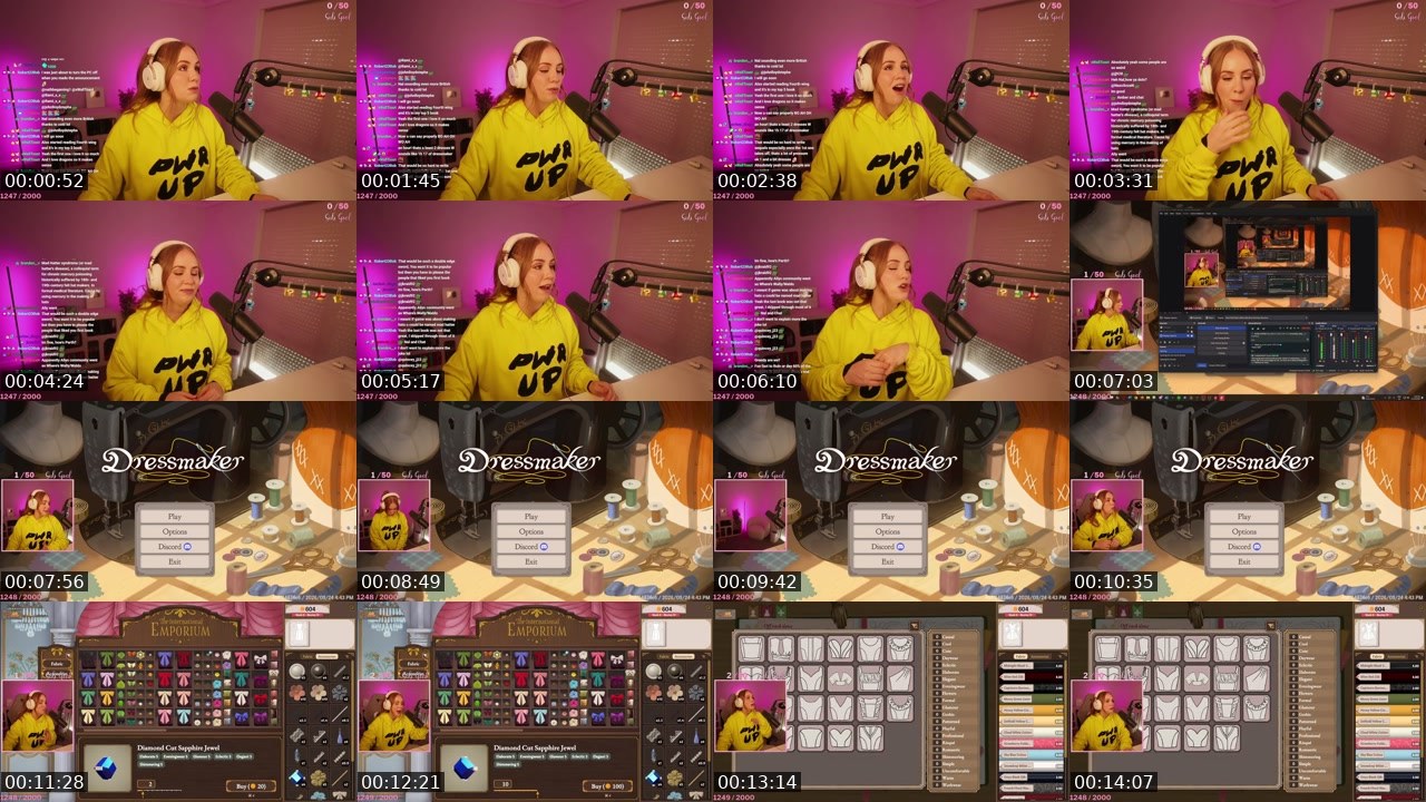 Contact-sheet preview of Nalopia's Twitch recording