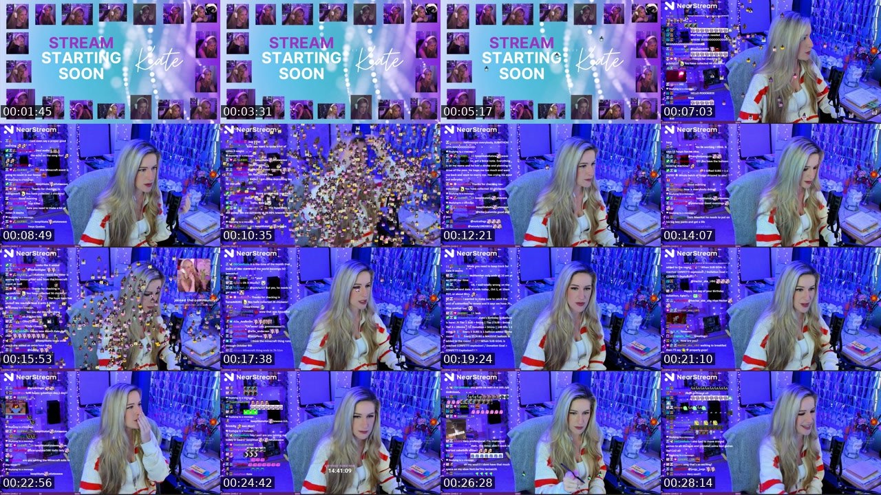 Contact-sheet preview of keepitKate's Twitch recording