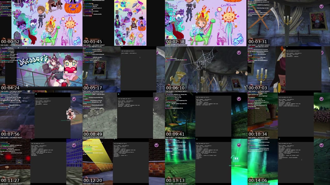 Contact-sheet preview of ARUUU's Twitch recording