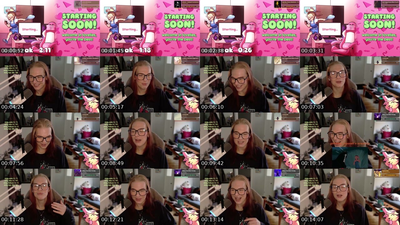 Contact-sheet preview of TheRoxiePop's Twitch recording