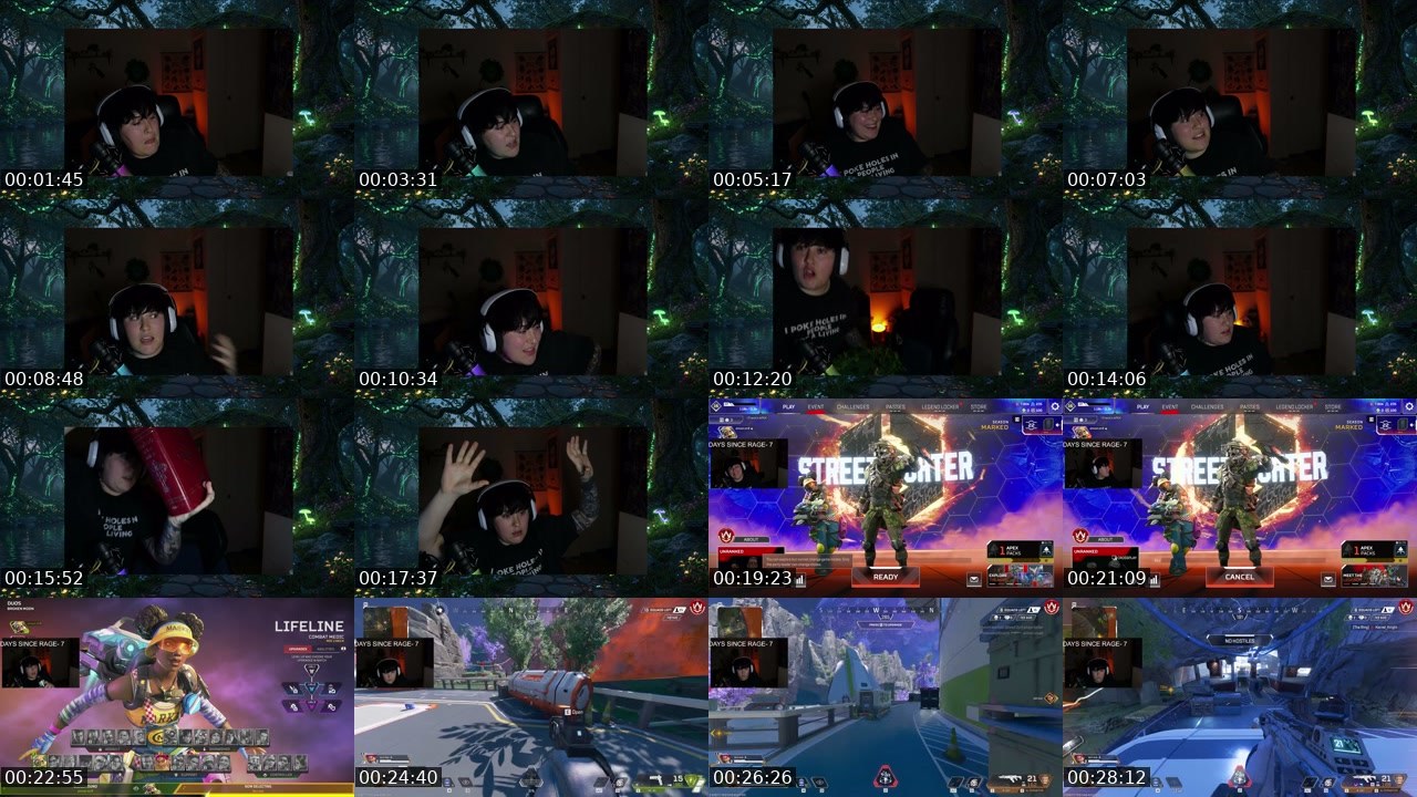 Contact-sheet preview of almost_str8's Twitch recording