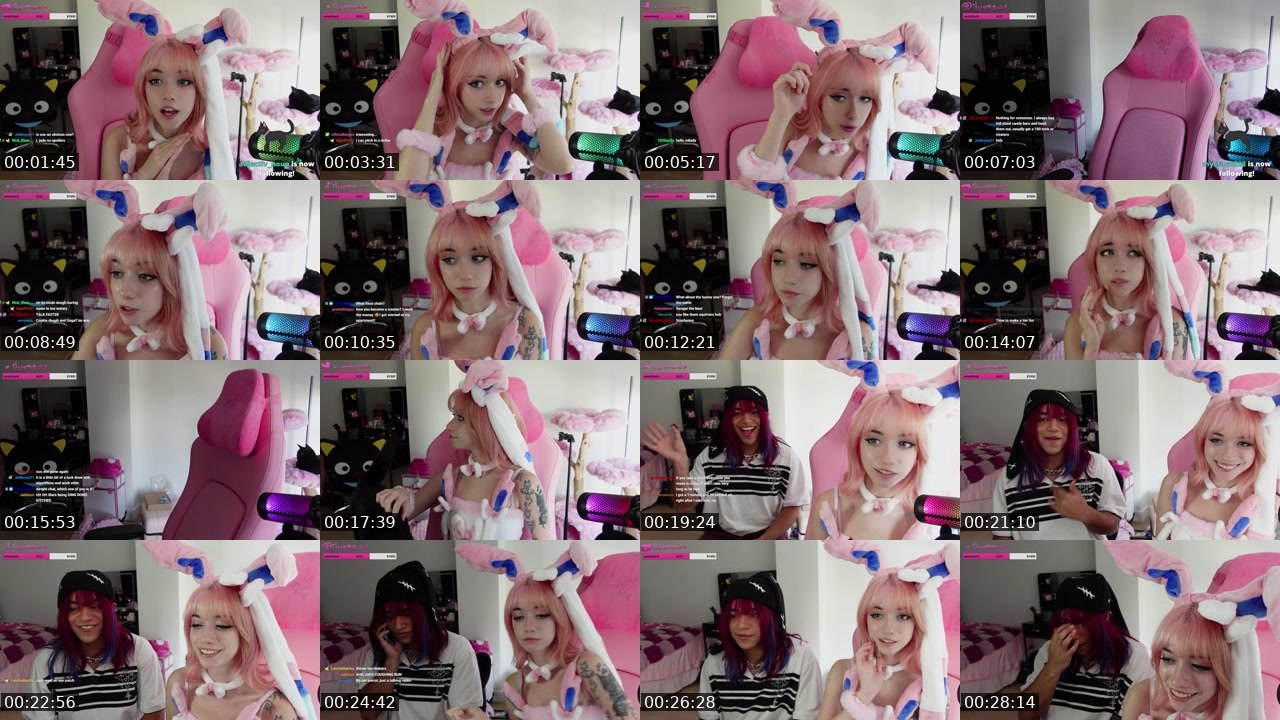 Contact-sheet preview of iluvmeww's Twitch recording