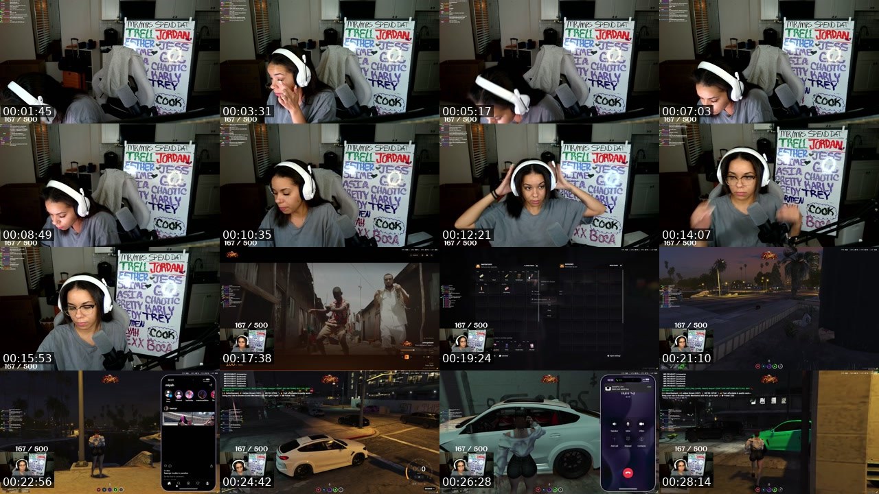 Contact-sheet preview of amg_butter's Twitch recording