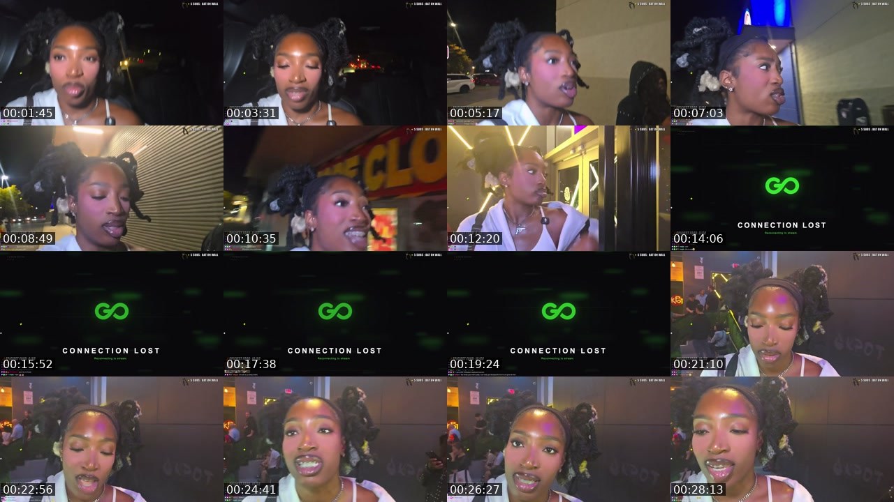 Contact-sheet preview of Cutegunz's Twitch recording