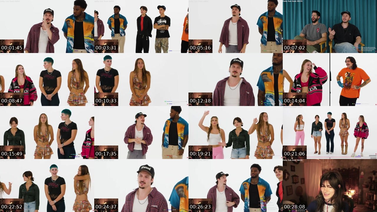 Contact-sheet preview of RawrReeXD's Twitch recording