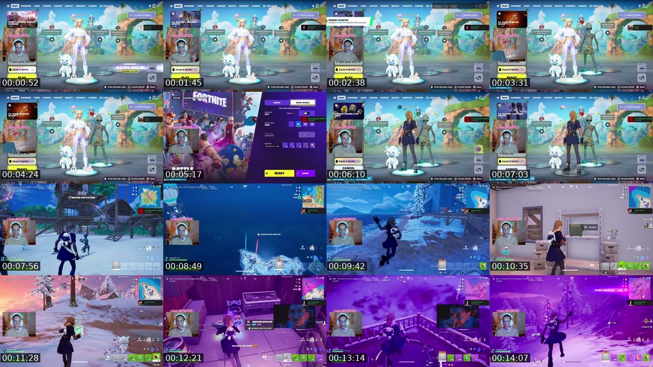 Contact-sheet preview of DatsSpicy's Twitch recording