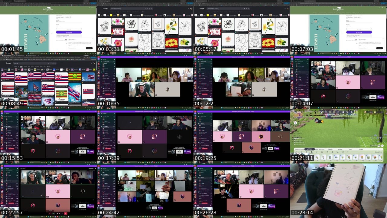 Contact-sheet preview of HoneyBunnie99's Twitch recording