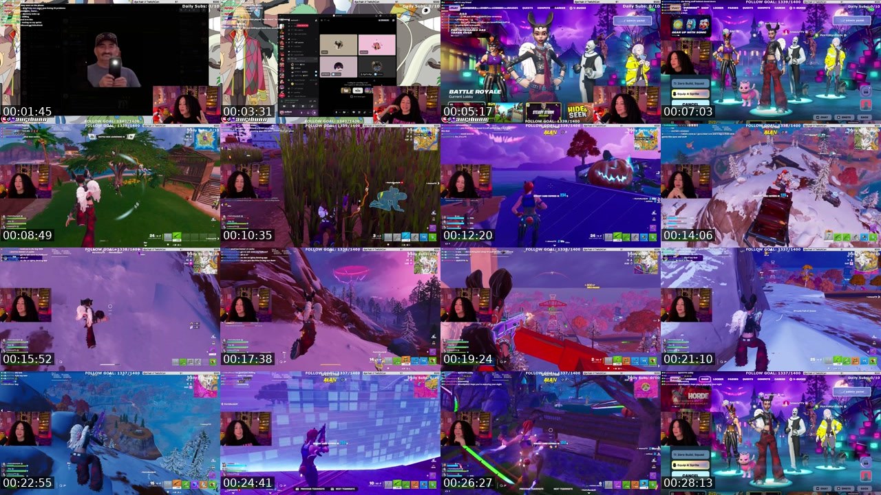 Contact-sheet preview of auribunn's Twitch recording