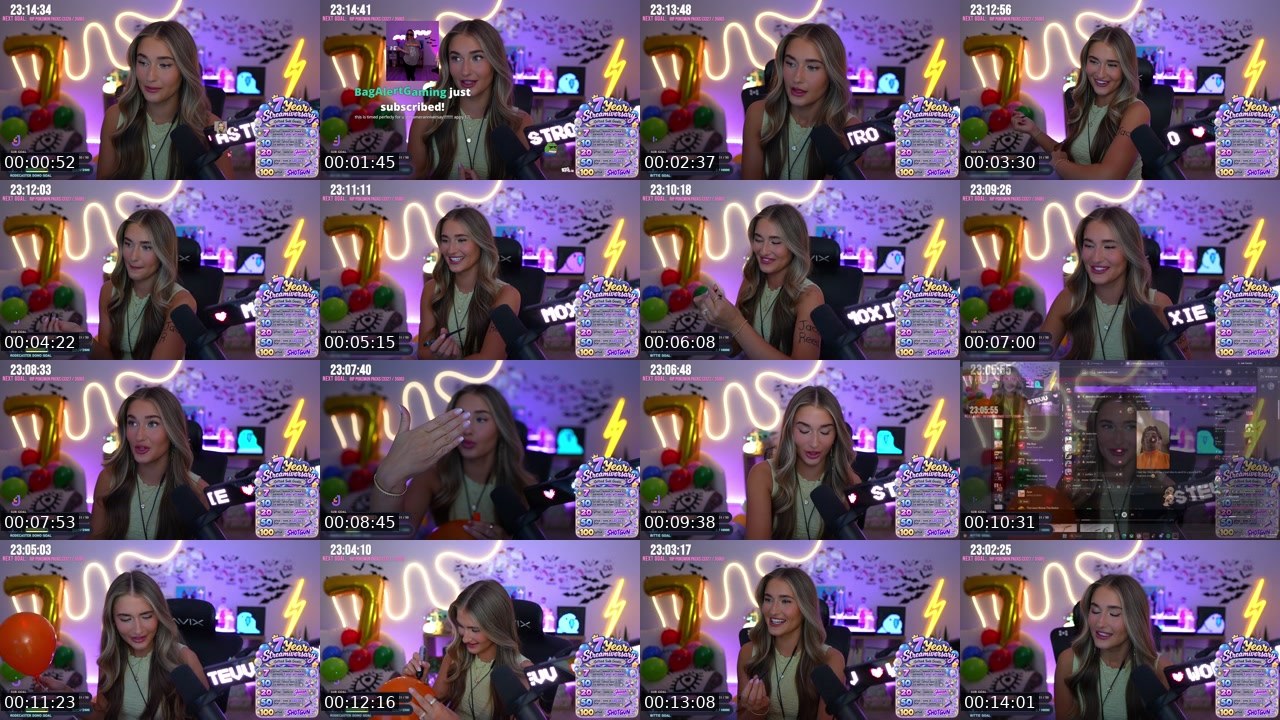 Contact-sheet preview of Jennah's Twitch recording
