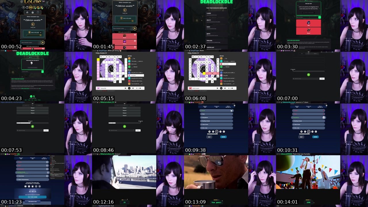 Contact-sheet preview of MafiaJinx's Twitch recording
