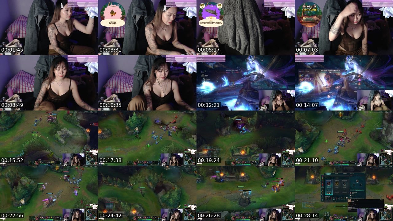Contact-sheet preview of tinniw's Twitch recording