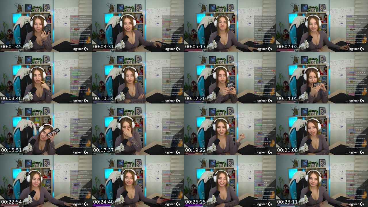Contact-sheet preview of Churra's Twitch recording