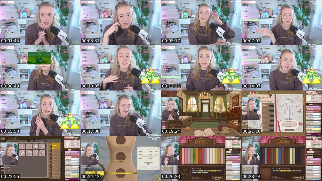 Contact-sheet preview of botanical_bekah's Twitch recording