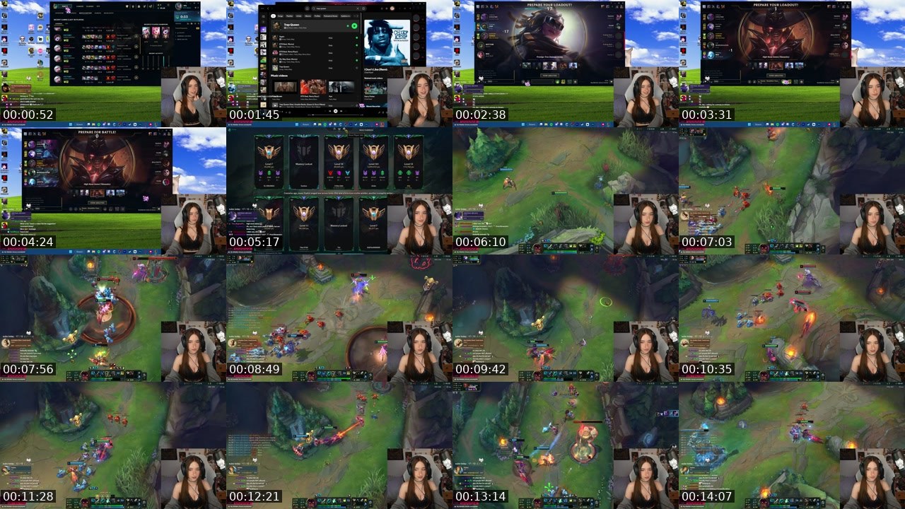Contact-sheet preview of Allykitti's Twitch recording
