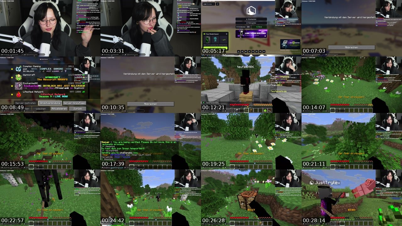 Contact-sheet preview of Weeelpe's Twitch recording