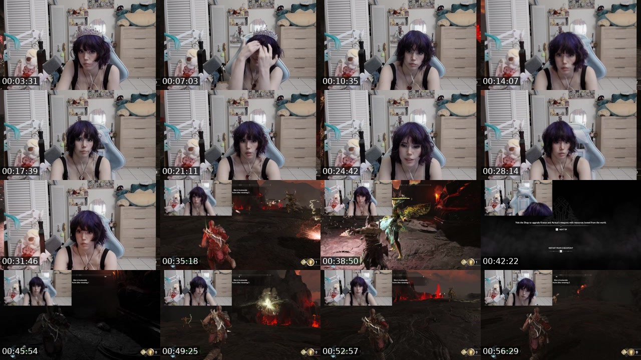 Contact-sheet preview of chickenburgerbaby's Twitch recording