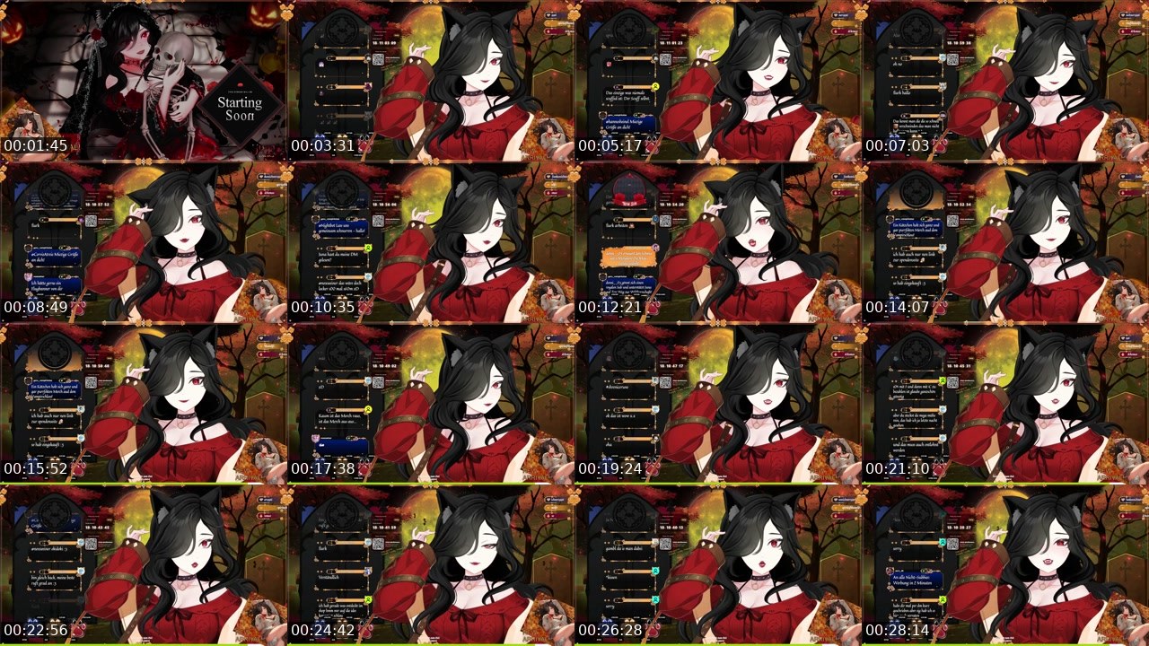 Contact-sheet preview of JunaFurkuro's Twitch recording