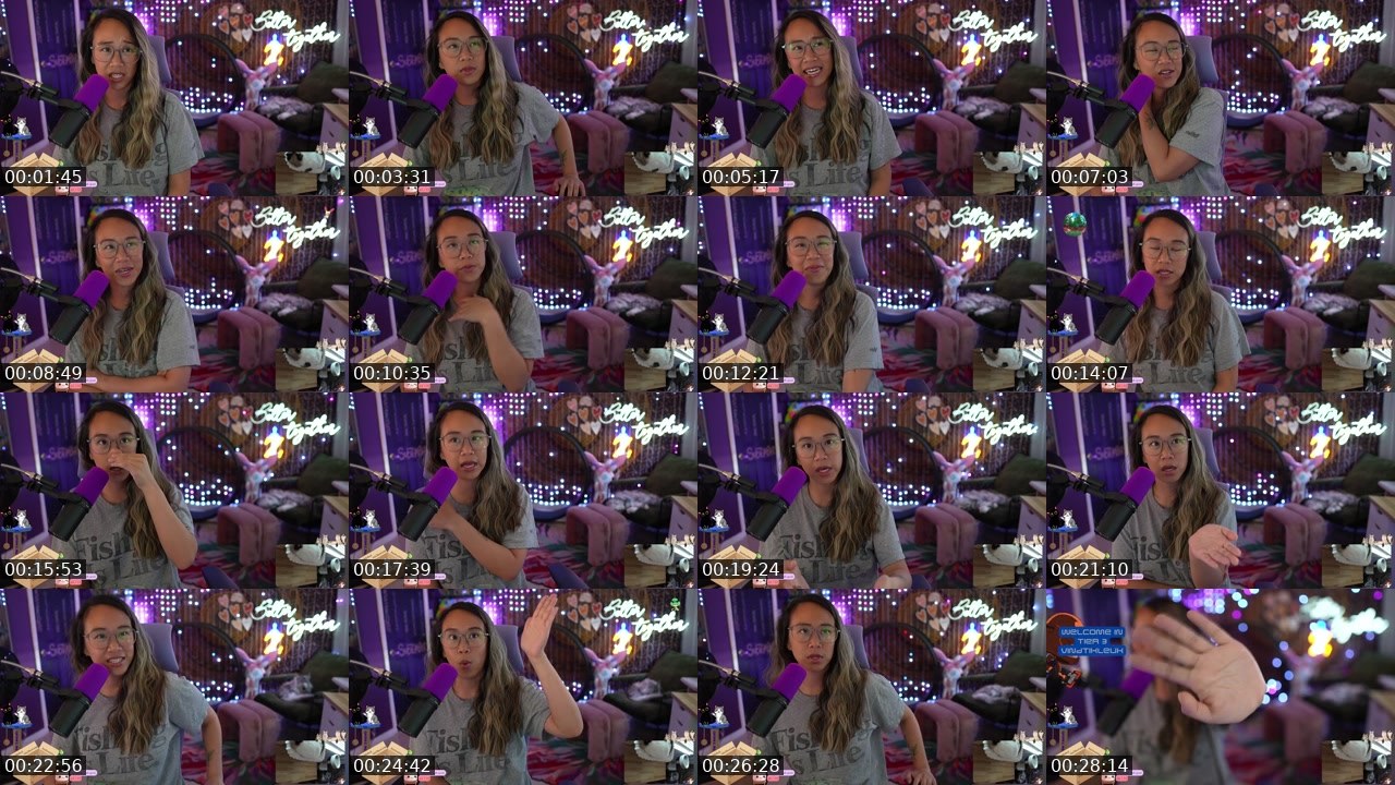 Contact-sheet preview of scillaxcats's Twitch recording
