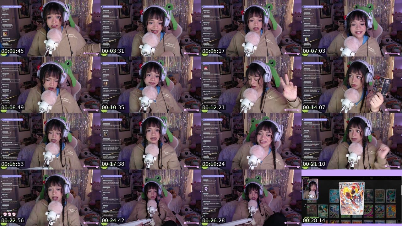 Contact-sheet preview of MakkiiMae's Twitch recording