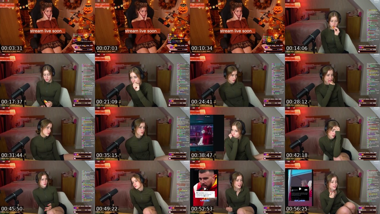 Contact-sheet preview of mira004's Twitch recording