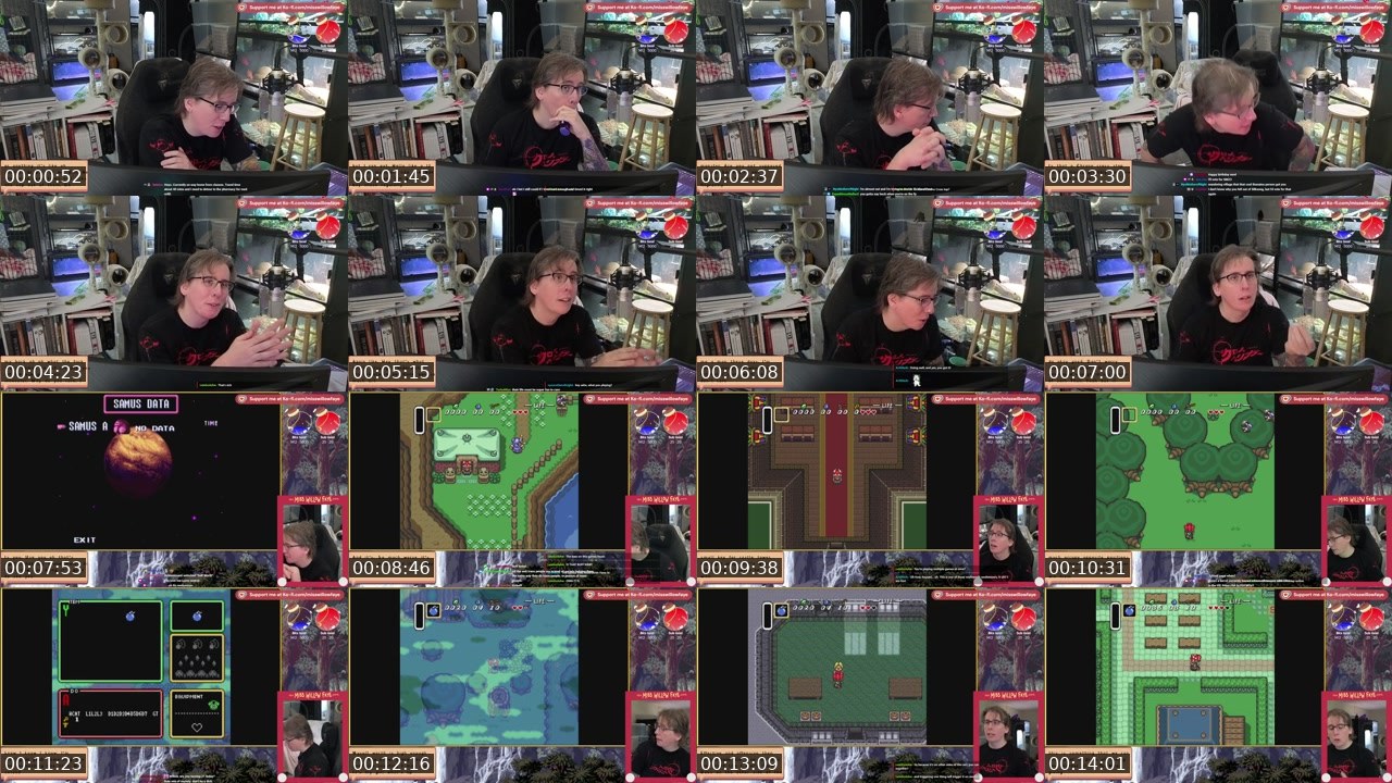 Contact-sheet preview of Willow's Twitch recording