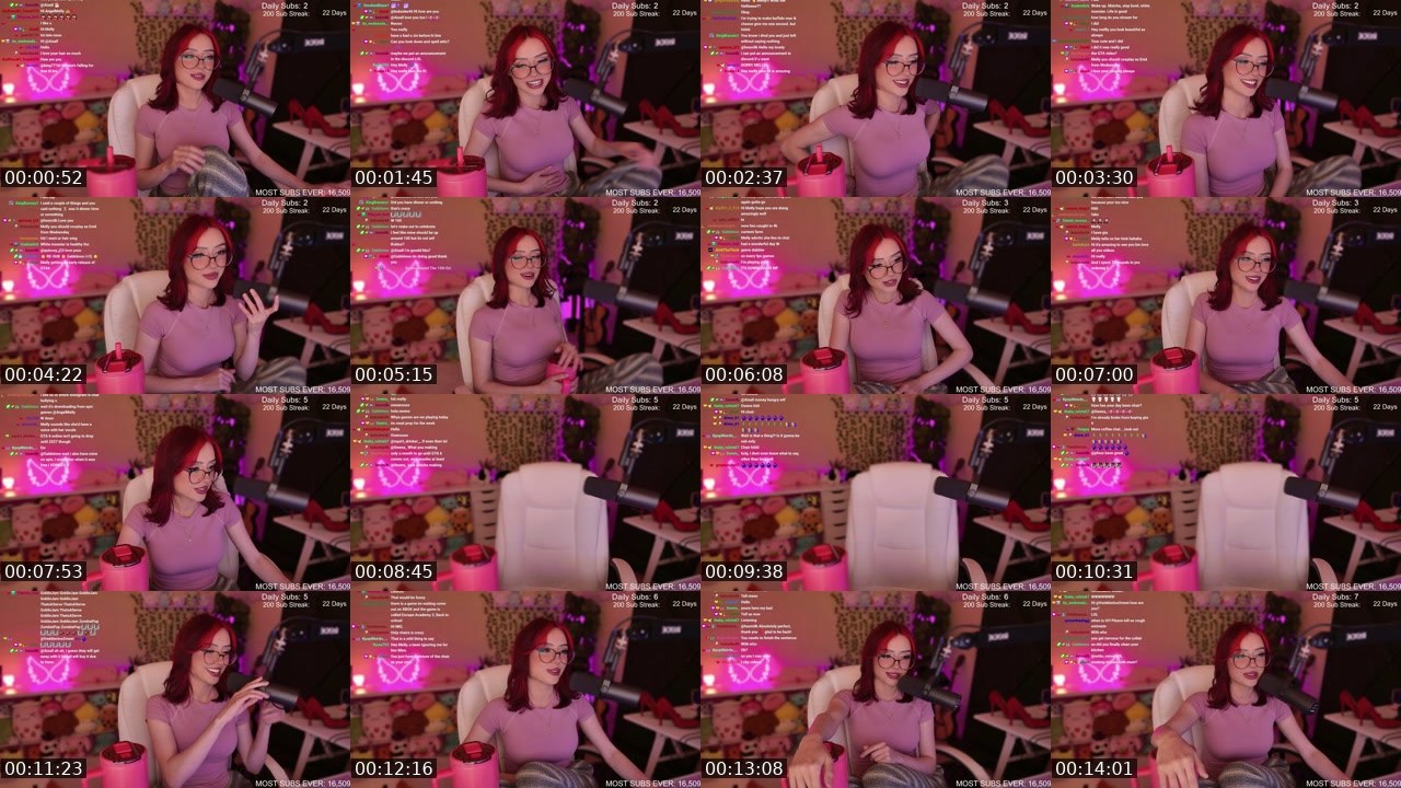 Contact-sheet preview of AngelMelly's Twitch recording
