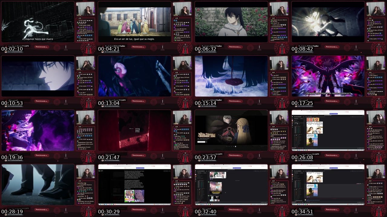Contact-sheet preview of hitomikeiko's Twitch recording