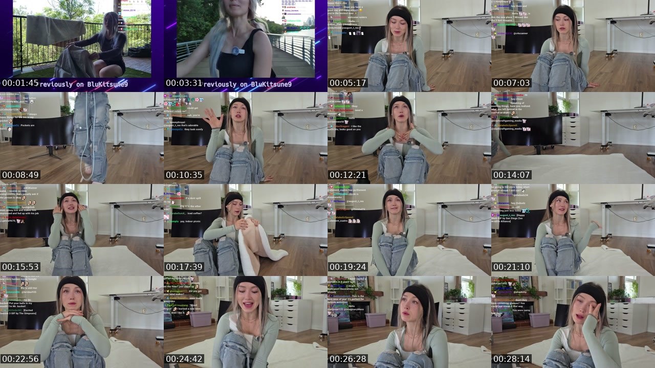 Contact-sheet preview of BluKitsune9's Twitch recording