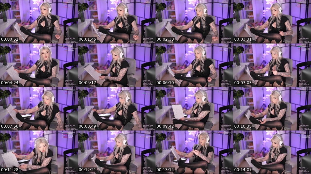 Contact-sheet preview of madelensine's Twitch recording