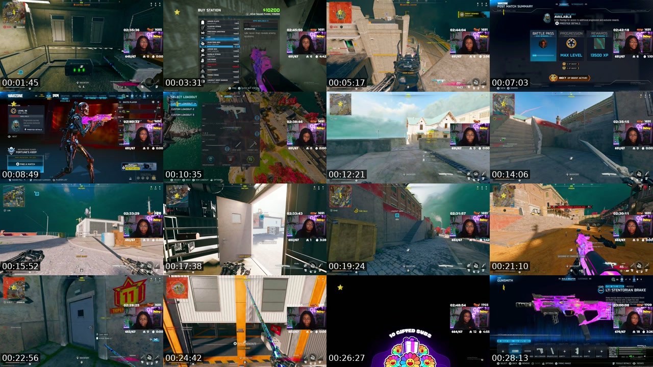 Contact-sheet preview of SheCarry's Twitch recording