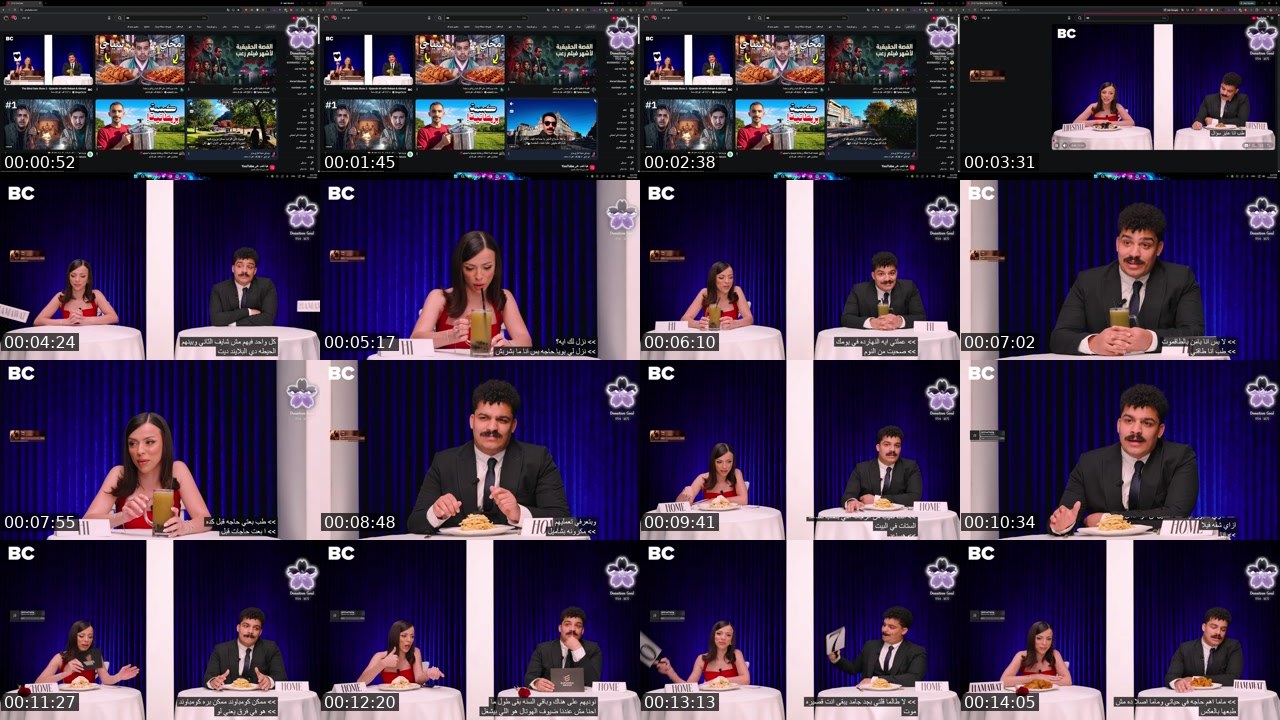 Contact-sheet preview of Sondos's Twitch recording
