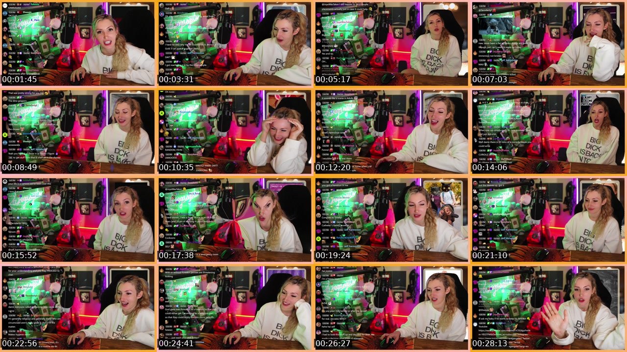 Contact-sheet preview of RareGangster's Twitch recording