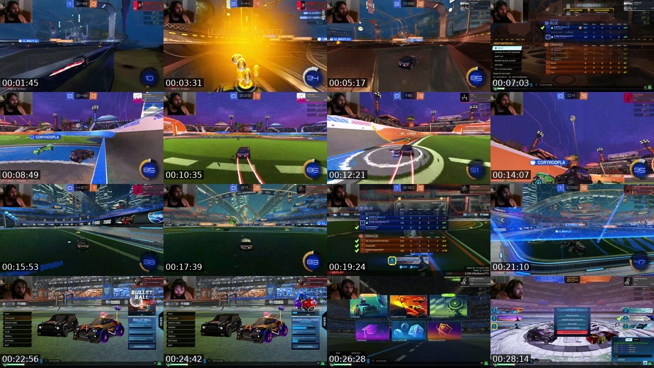 Contact-sheet preview of KillerGoony's Twitch recording