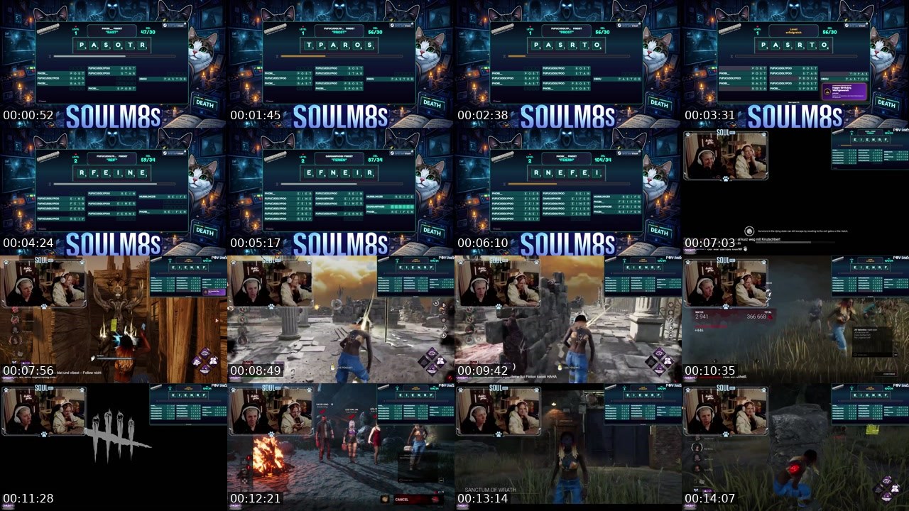 Contact-sheet preview of soulm8s's Twitch recording