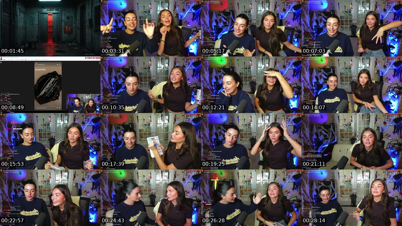 Contact-sheet preview of ChristinaandAmber's Twitch recording
