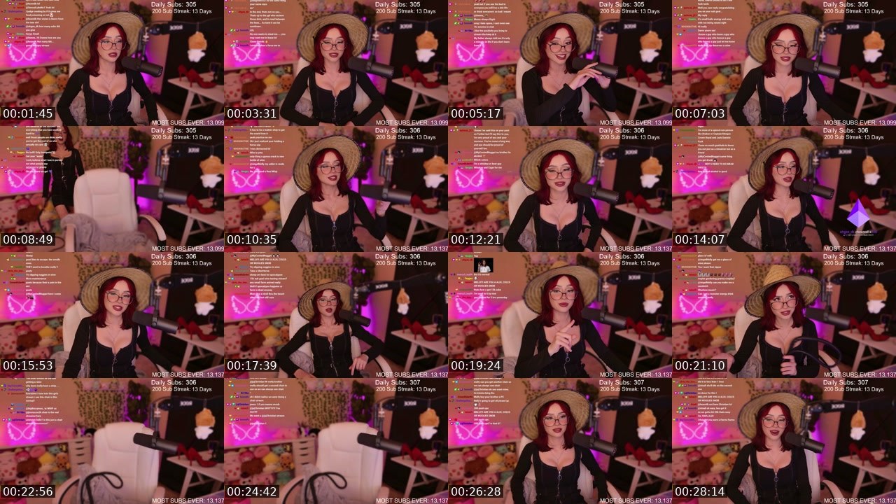 Contact-sheet preview of AngelMelly's Twitch recording