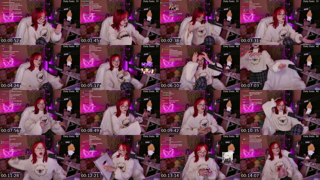 Contact-sheet preview of AngelMelly's Twitch recording