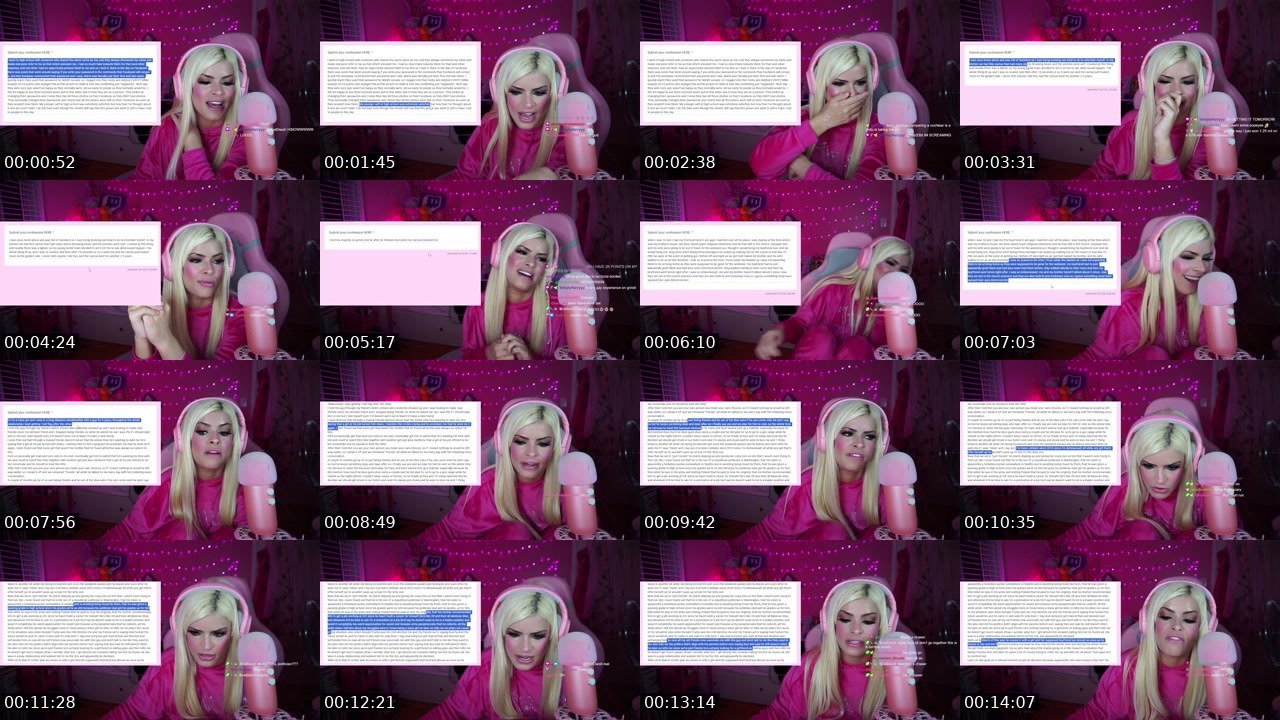Contact-sheet preview of VickiValiant's Twitch recording