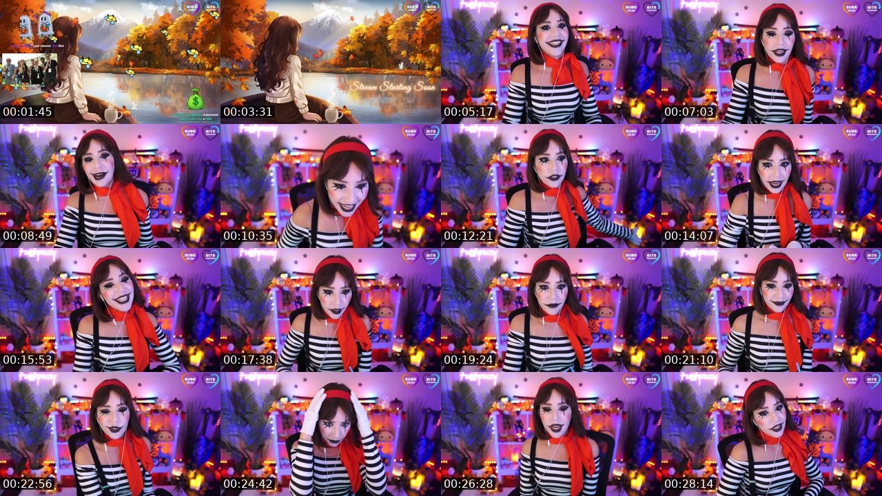 Contact-sheet preview of Fuzhpuzy's Twitch recording