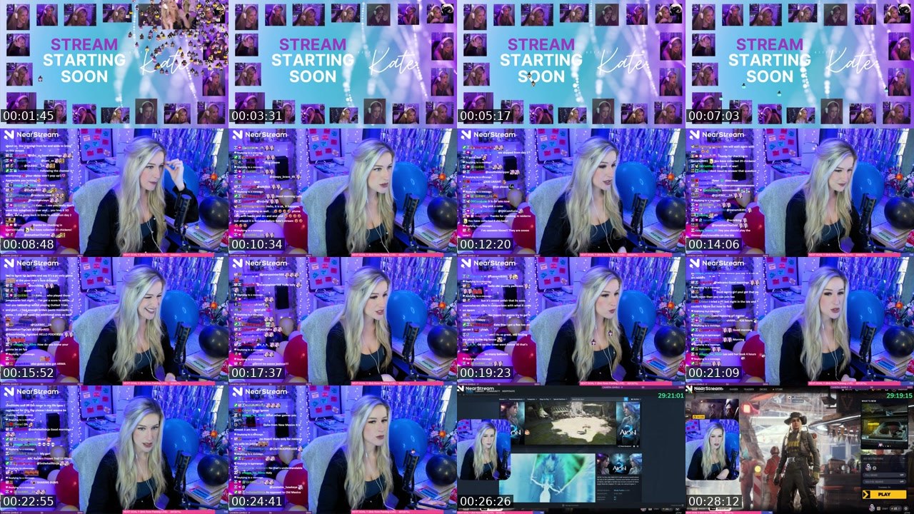 Contact-sheet preview of keepitKate's Twitch recording