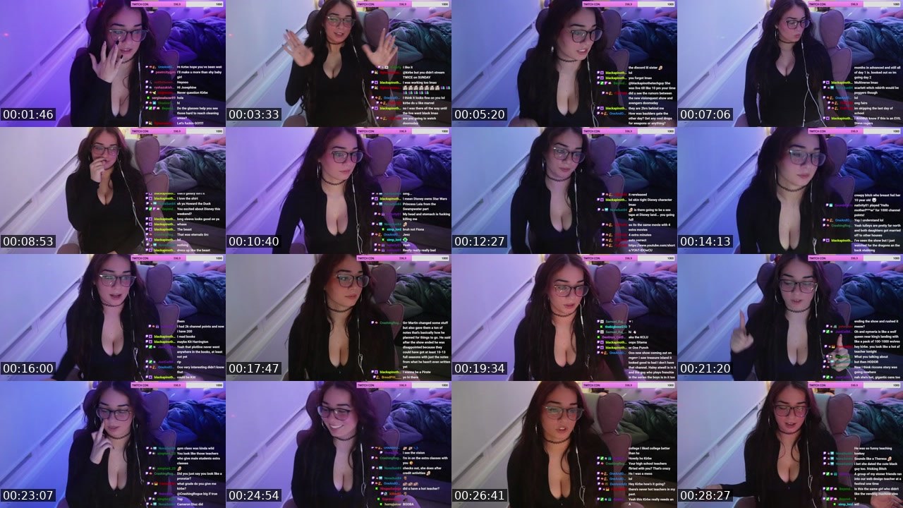 Contact-sheet preview of Kirbe's Twitch recording