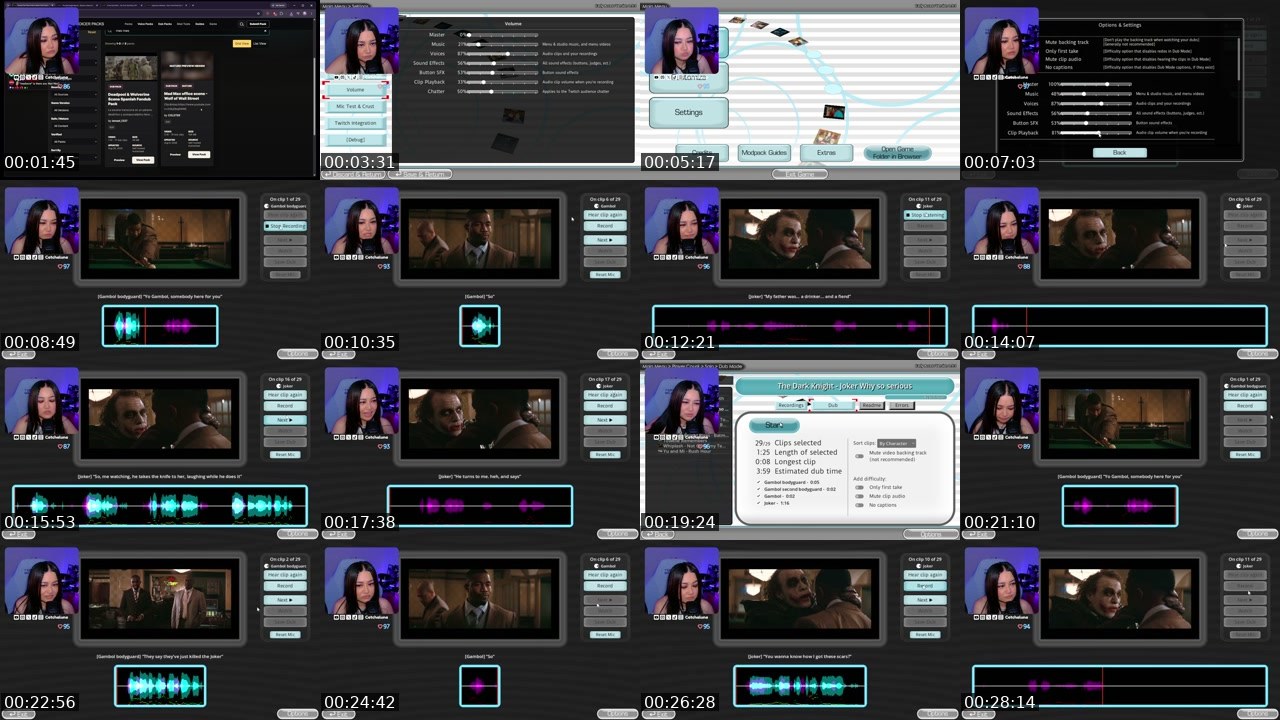 Contact-sheet preview of CatchaLuna's Twitch recording