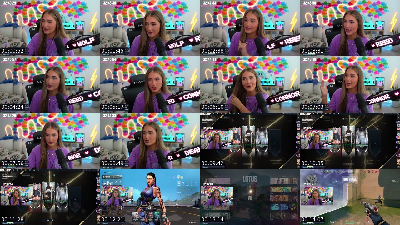 Contact-sheet preview of Jennah's Twitch recording