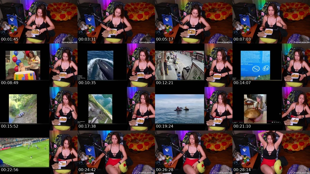 Contact-sheet preview of EmmaLayne's Twitch recording