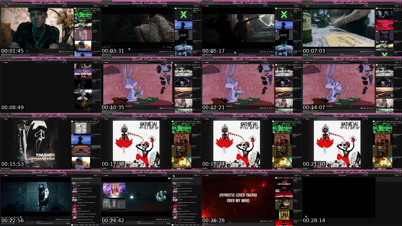 Contact-sheet preview of inkerzbaby's Twitch recording