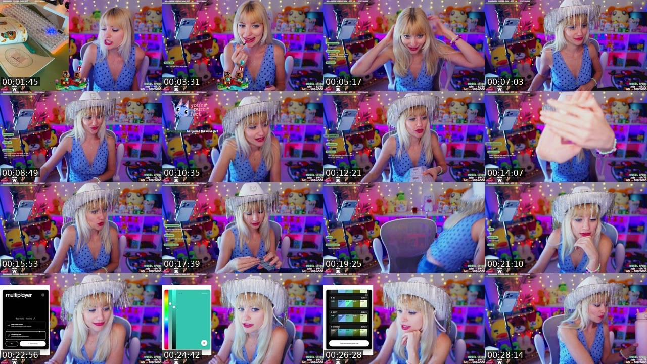 Contact-sheet preview of OlivesCrossing's Twitch recording