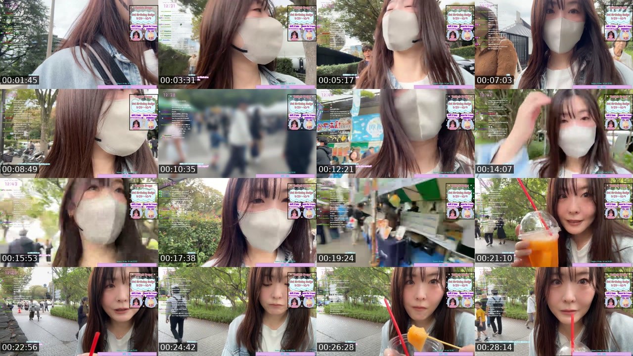 Contact-sheet preview of f_umi__'s Twitch recording